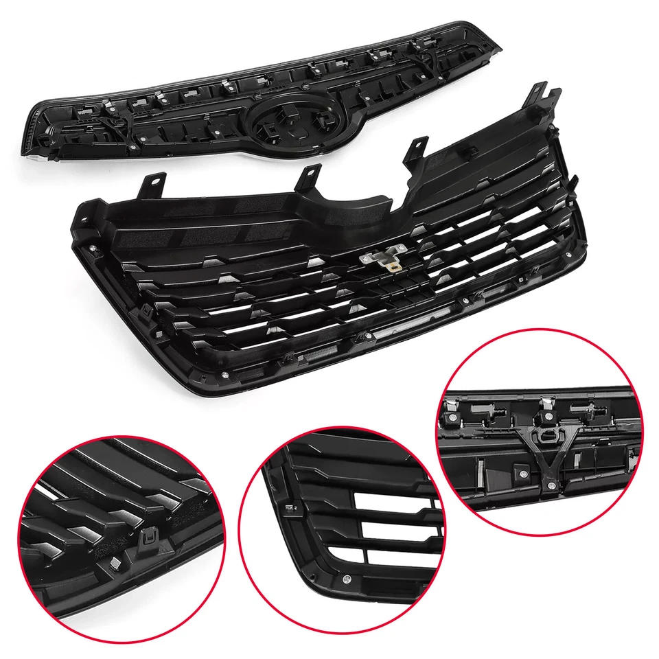 Para Subaru Forester 2019 2020 2021 con parrilla de parachoques delantera cromada Foto 4 de 4