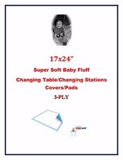 300ct SUPER SOFT 17x24" 3-Ply Baby Changing Station/Crib Pads Free Samples