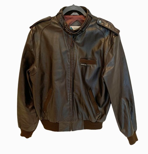 MEMBERS ONLY Vintage Brown Leather Moto 