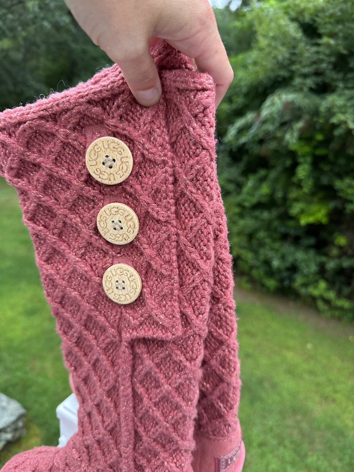 UGG Australia Womens Cable Knit Classic Cardy Sweater… Gem