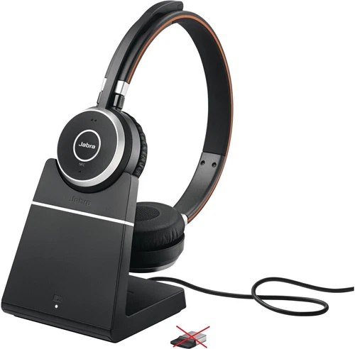 Jabra Evolve 65 SE Stereo Headset + Ladestation ohne USB-Dongle 6599-833-399