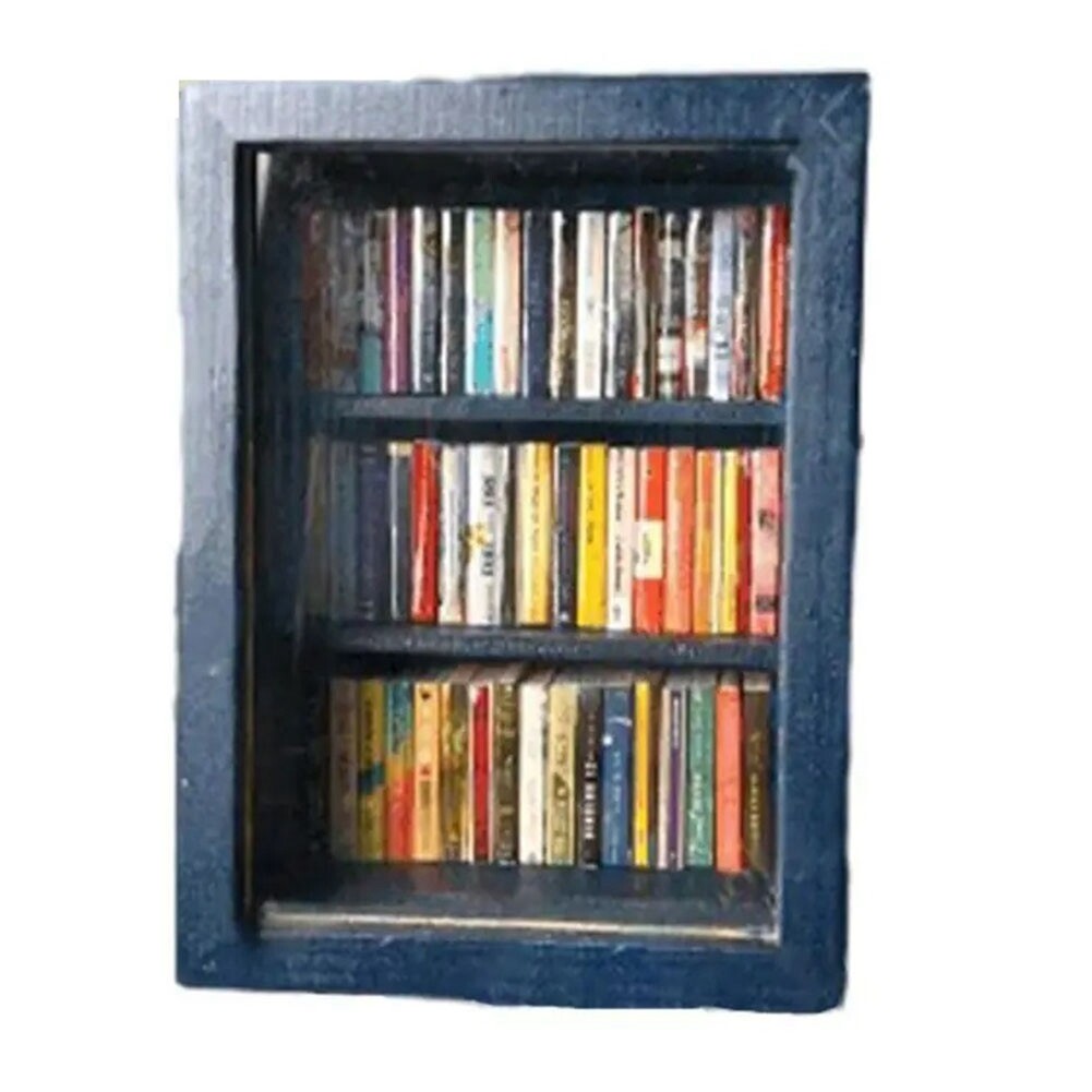 Miniature Bookshelf  Anxiety Bookshelf Wooden Tiny Book Library Stress9399