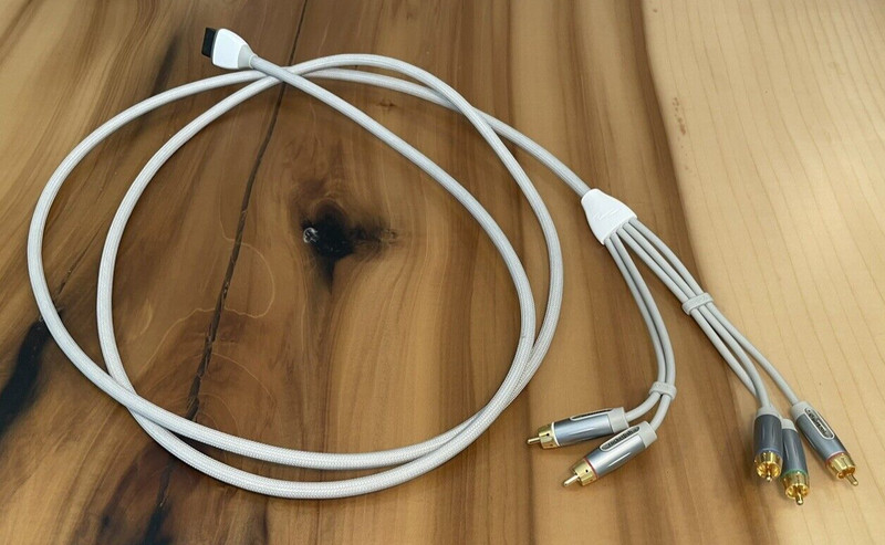 ROCKETFISH Braided Metal Tip Nintendo Wii 8' Foot HD Component Audio Video Cable