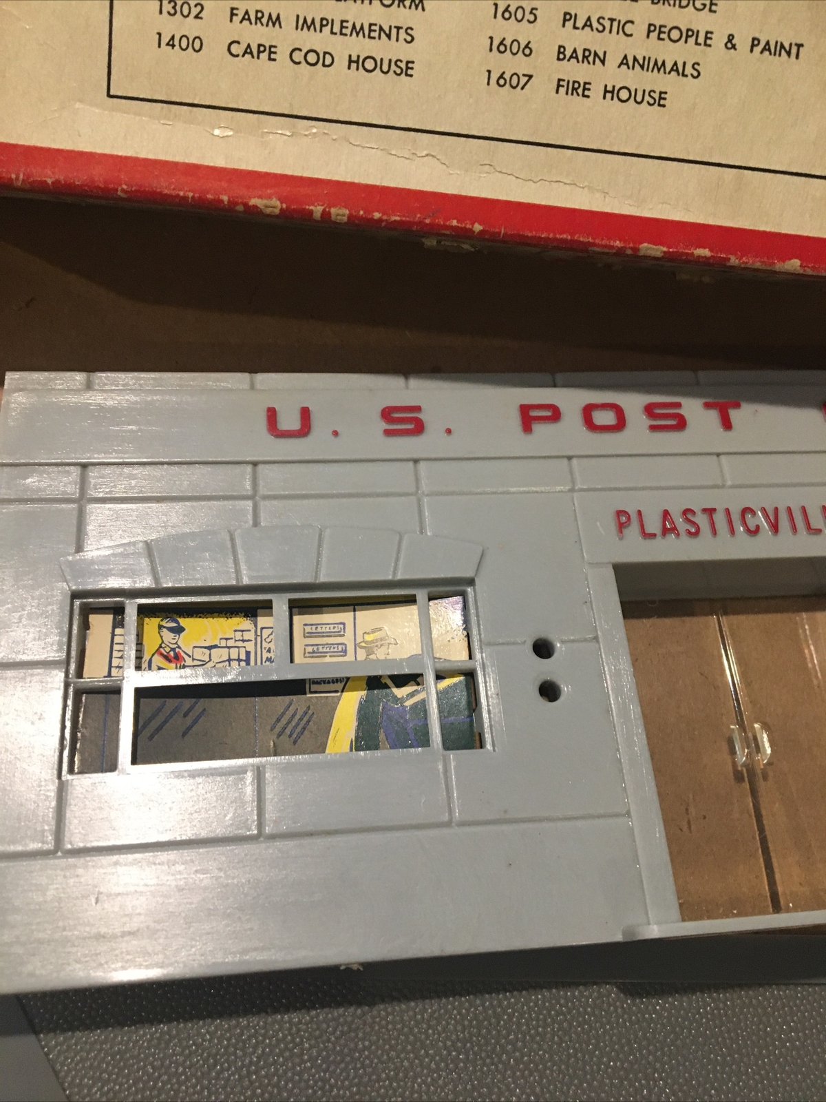 PLASTICVILLE U.S. POST OFFICE KIT PO1 No Flag. 1 Light Broken, Box Bad eBay