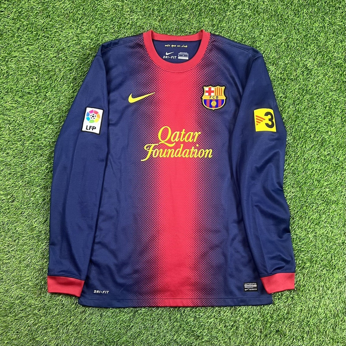 ウェア Nike 12/13 FC Barcelona game shirt Messi 2012/13 FC Barcelona Lionel Messi Nike Long Sleeve Soccer Jersey