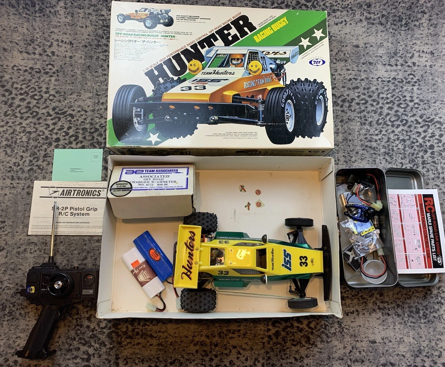  controle remoto off road buggy elétrico vintage não testado extras 