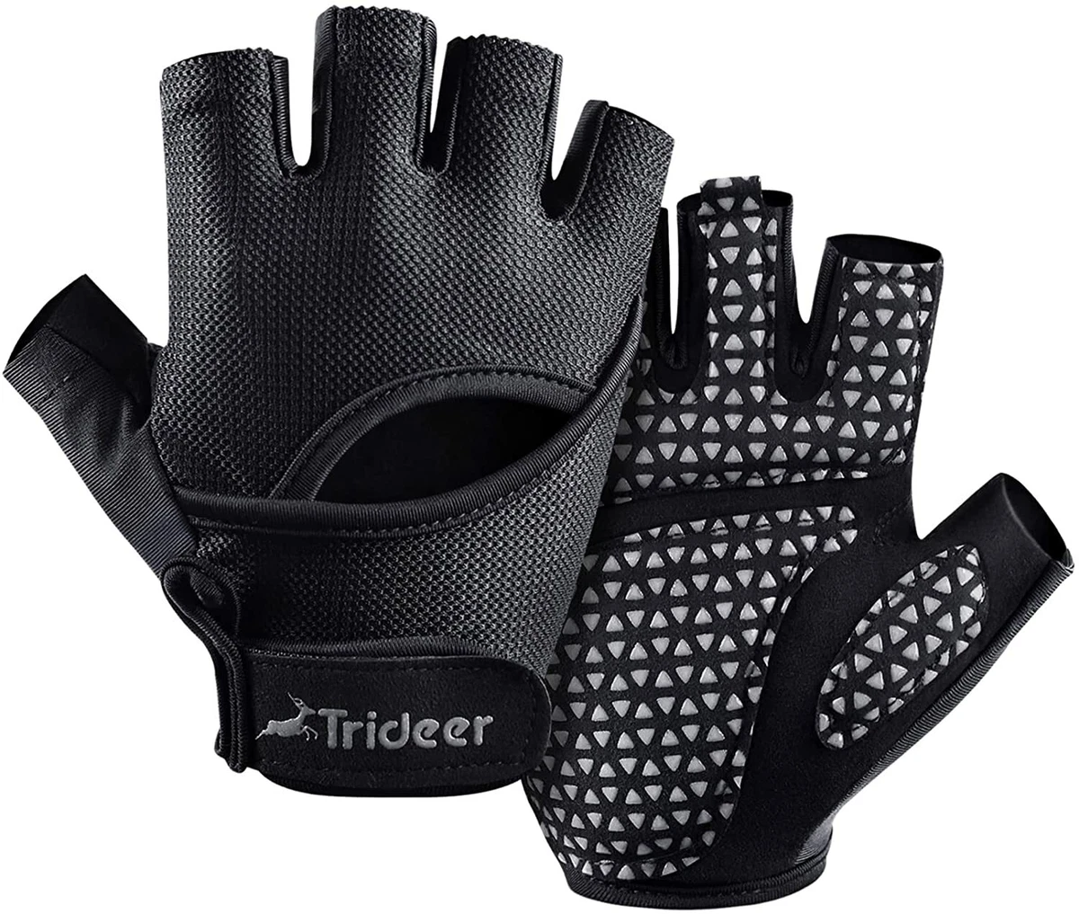 Trideer Weight Lifting Workout Gloves with Curved Open Back