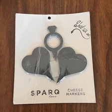 Cheese Markers Charcuterie Board Tags by SPARQ Home Slate Set of 3 & Chalk New