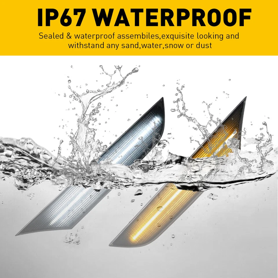 Luz marcadora lateral LED DRL para Infiniti G35 2003-2006 sedán conmutación secuencial trasera Foto 3 de 4