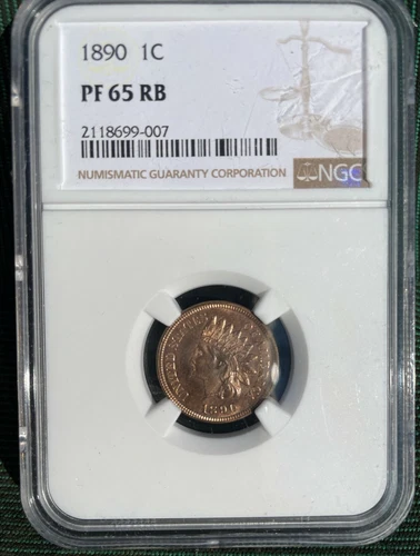 1890 Indian head cent NGC PROOF 65