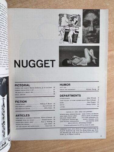 NUGGET MAN'S WORLD Magazine November 1963 Vol. 8 #5 PINUP HIGH GRADE FILE COPY - Picture 4 of 5