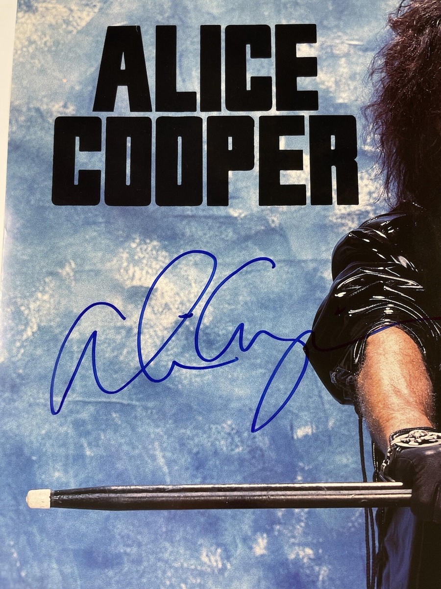 Alice Cooper Rare Authentic Signed Poster Trash 1990 Classic Rock