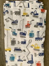 Pottery Barn Kids Twin Size Flat Sheet Jax Construction Organic Cotton