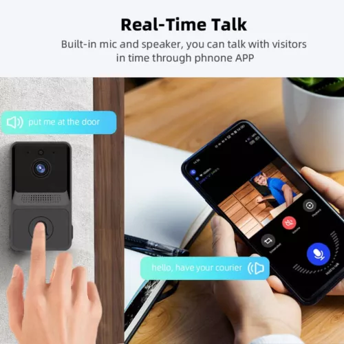 Smart Wireless WiFi Doorbell Intercom Video Camera Door Ring Bell Chime Security - Picture 9 of 18