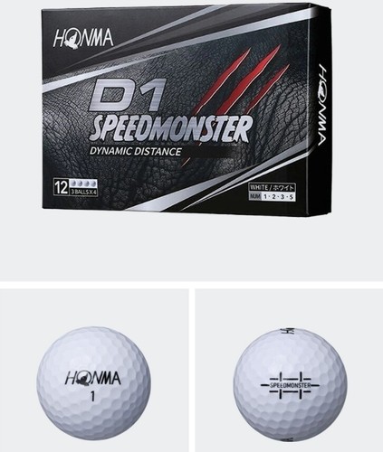 Honma D1 Speed Monster 3 Piece Golf Ball Dozen White, Yellow Color - Picture 8 of 10