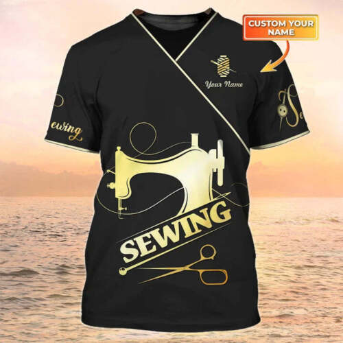 Sewing Machine 3D T-SHIRT Mother Day Gift All Over Print Best Price Us Size - Afbeelding 1 van 3