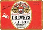 METAL SIGN - Drewrys Lager Beer - Vintage Look Reproduction