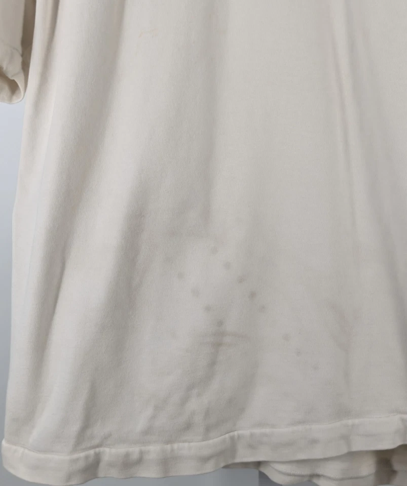 Camisa de Rugby Morris RFC 1989 Torneo de Mardi Gras Golpeada Blanca Roja 48 Foto 4 de 4