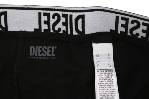 DIESEL Umbx-Shawn Men Underwear L 2 Pack Trunks Boxer Shorts Tricot Logo Black - Picture 9 of 10