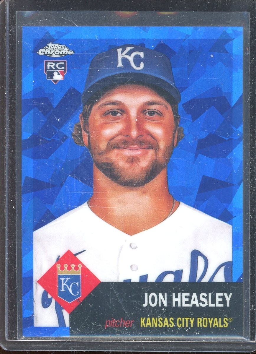 Jon Heasley 2022 Topps Chrome Platinum Blue Atomic Refractor #266 (1/100)