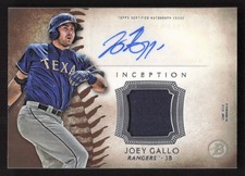 2015 Bowman Inception Joey Gallo Auto Autographed Relics #IAR-JG Card