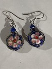 Vintage Cloisonne Ornate Round Chinese Enamel Earrings — photo 5