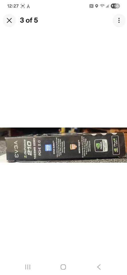 EVGA NVIDIA GeForce 210 (01G-P3-1313-KR) 1GB DDR3 SDRAM PCI Express x16 Graphics - Image 3 of 4