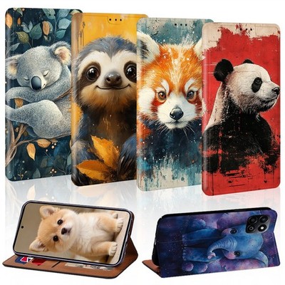 Aquarell Dschungel Design Leder Cover Case für Honor 9X/200/400/X5b/X7/X8/X9