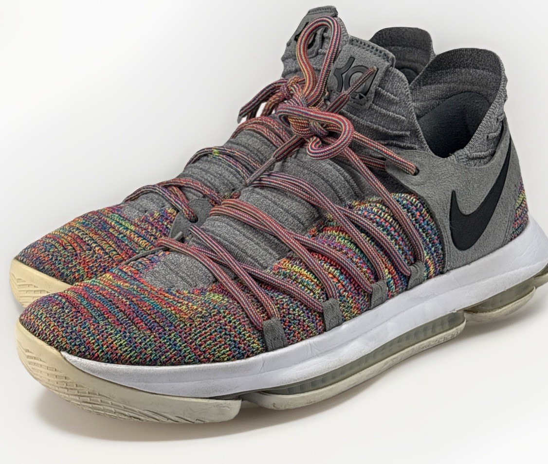 Nike KD 10.5 Kevin Durant Gray Multicolor Basketball Shoes 897815-900 Mens 10.5 Size 9.5 - Nike KD 10 Multi-Color for sale online | eBay main image 2
