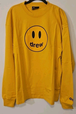 Justin Bieber Drew House Size Medium Long Sleeve Yellow T-shirt