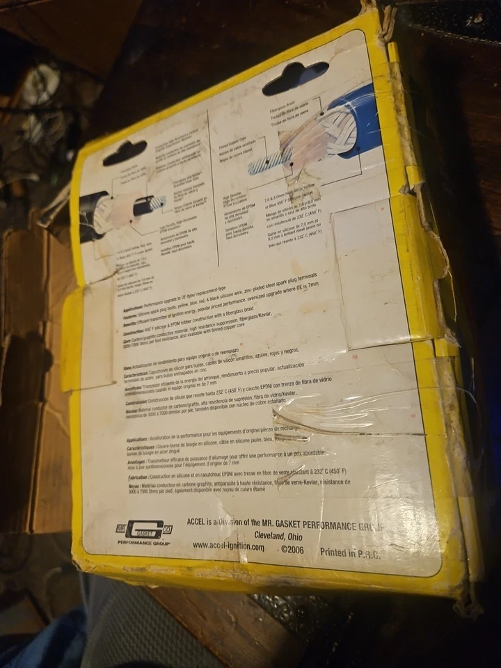 Conjunto de fios de vela de ignição 4040B - 8mm - Fio azul com botas retas azuis - Imagem 2 de 4