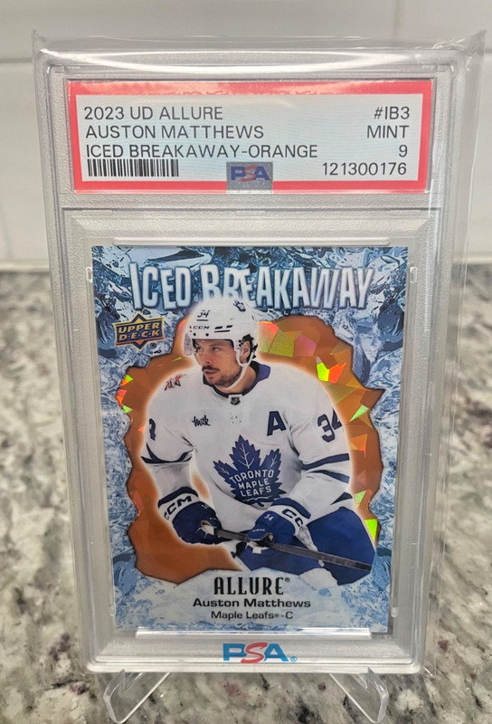 2023-24 Upper Deck Allure - Iced Breakaway Auston Matthews #IB-3 Orange /399 NHL