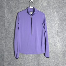 Nike Pro Dri-Fit Quarter Zip Pullover Womens XL Purple Sport Run Top Gym Fitness