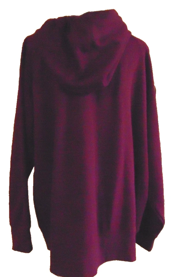 CHAQUETA CON CAPUCHA XERSION MUJER SUPER SUAVE POLAR BORGOÑA PASIÓN CREMALLERA ~ OX / 14W-16W Foto 2 de 4
