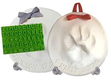 Paw Print Keepsake Kit - Make 2 Soft, Light  Uncrackable Pet Ornaments w/
