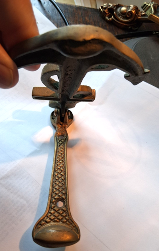 Heavy Vintage 20th Century Bronze Door Knocker - Anchor/Rope Pattern 5.25 x 4 - Picture 5 of 10
