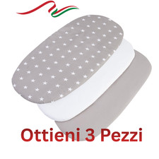 3 Pz Lenzuola Lettino Culla