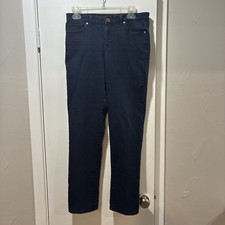 Style Co Women's Blue Jeans 8 Tummy Control Straight Leg Dark