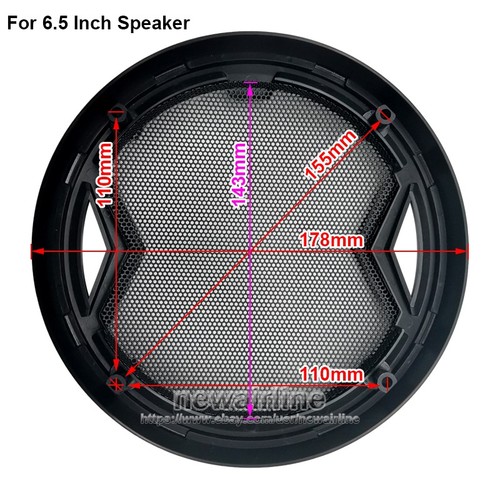 1x 4"/5"/6"/6.5"/6"x9" inch Car Speaker Cover Decorative Circle Metal Mesh Grill - Picture 11 of 12