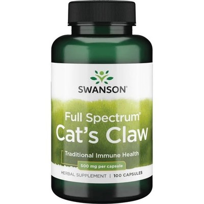 Swanson Cat's Claw, 500mg - 100 caps (186,25 EUR/kg)