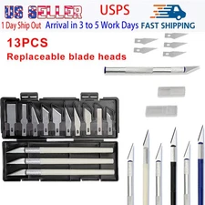 13Pcs Metal Craft Engraving Knives Multi-Type Blades Set for Handcraft Cutting​