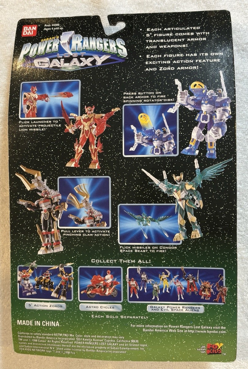 1998 BANDAI Power Rangers Lost Galaxy Red Conquering Magna