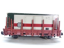 Märklin Spur 1, 48459 Rungenwagen mit Container, DB, DC, TOP in OVP #65057