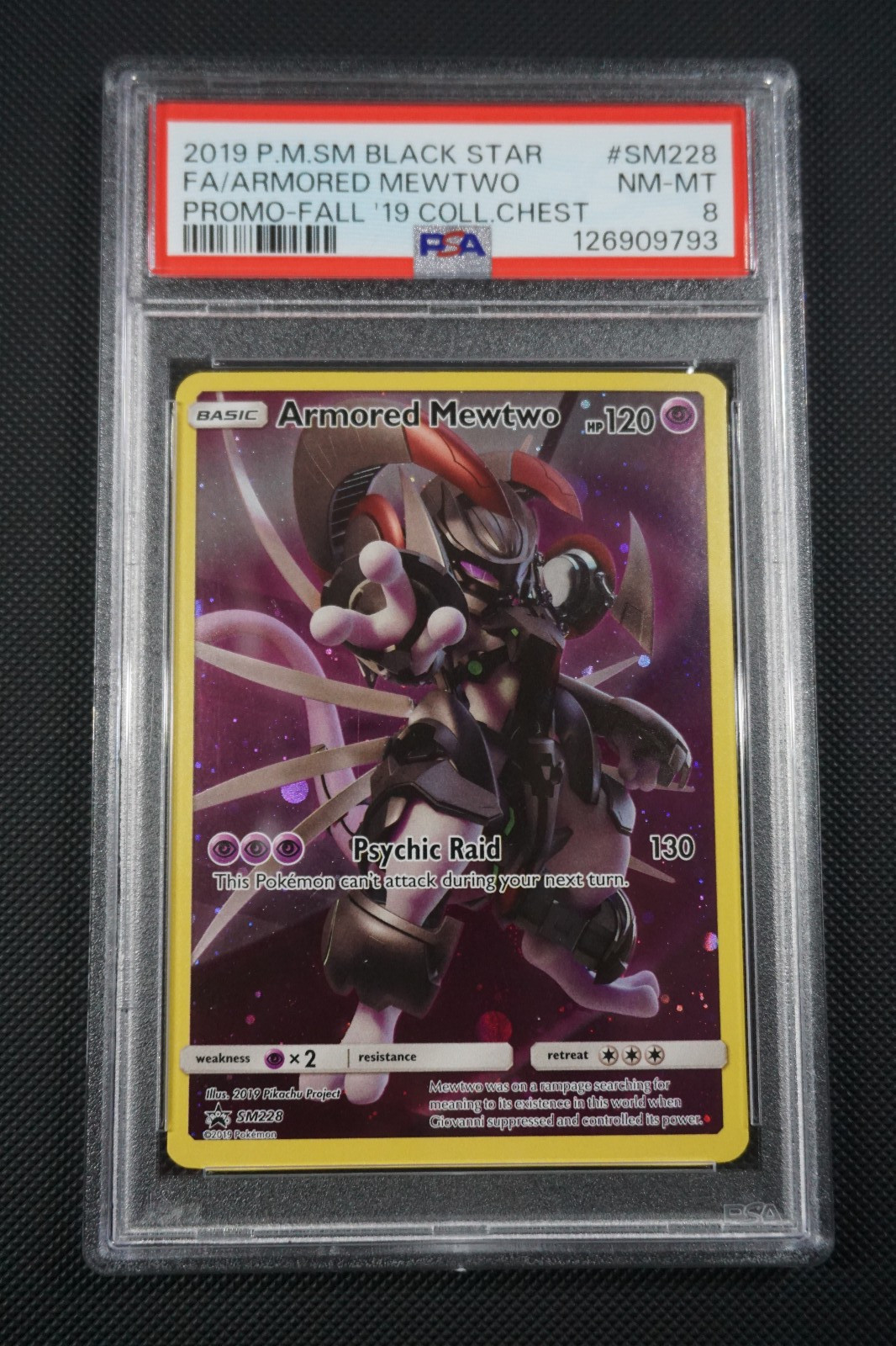Pokemon Promo Armored Mewtwo SM228 - PSA 8