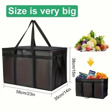 Commercial Insulated Meal Delivery Bag Large-Capacity PET Pizza Bag