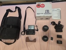 Canon EOS M100 Mirrorless Camera EF-M 15-45mm IS STM Kit Excellent Condition
