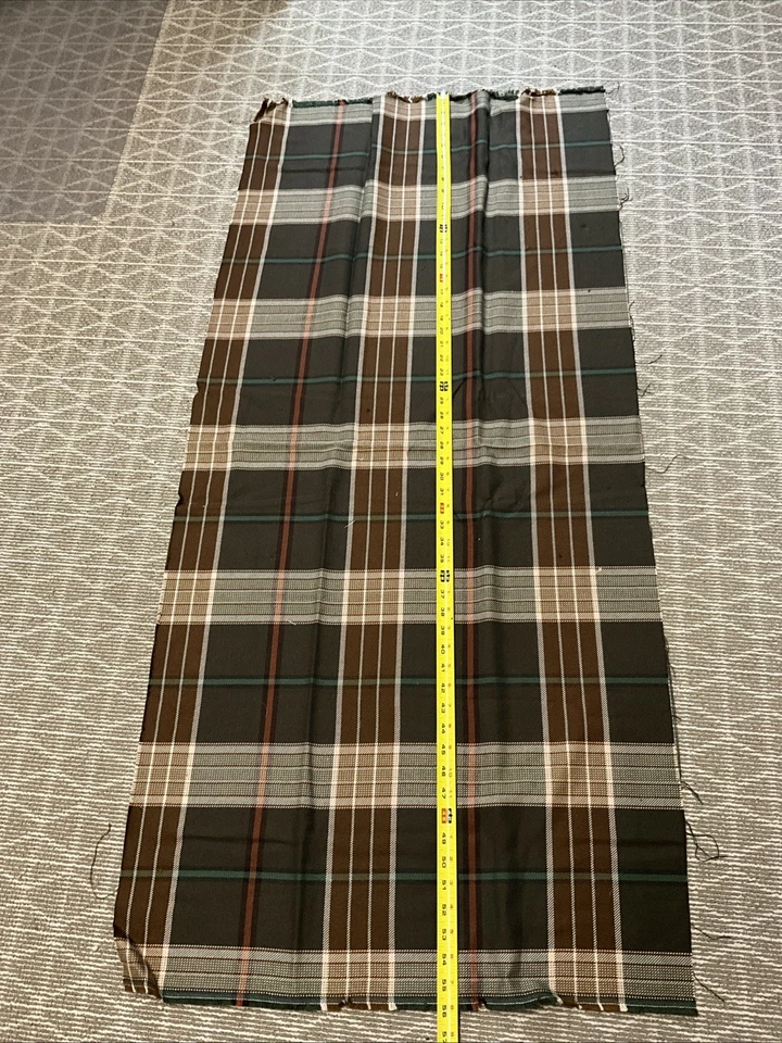 Traje de caza inglés remanente de tela a cuadros 26” X 55” Foto 4 de 4