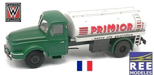 Willeme LD 610 camion citerne Primior REE échelle HO 1/87