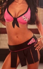 Dreamgirl BJU Sexy Cheerleader Outfit Skirt & Top Pink & Black One Size