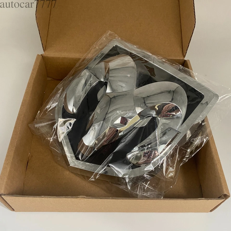 PARA RAM 1500 2500 3500 2013-2018 PORTÓN TRASERO ARIETE EMBLEMAS DE CABEZA INSIGNIA CROMADA Foto 2 de 4